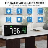 AQM - 353 Smart WiFi CO2 Detector Indoor Air Quality Monitor Carbon Dioxide, Temperature, and Humidity Meter with NDIR Sensor and Air Convection Design for Grow Tent, Bedroom, Wine Cellars - Gain Express