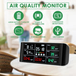 AQM - 388 AQM - 388 Portable 9 in 1 Indoor Air Quality Meter CO2 Monitor Formaldehyde Detector VOC Sensor AQI Index PM2.5 PM10 and Humidity Temp with Time Display Air Monitor Test Kit - Gain Express