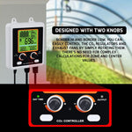 AQM - 419_US AQM - 419 Dual - Output CO2 Controller Carbon Dioxide Monitor with Day & Night Auto Detection, Temperature and Humidity Measurement, 15ft Remote NDIR CO2 Sensor, and Trend Chart for Greenhouses, Offices, Factories, Homes, etc. - Gain Express