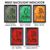 AZ87786 AZ87786 WBGT (Wet Bulb Globe Temperature) Heat Stress Meter Datalogger Air Globe Temperature Humidity Tester with Backlight Indicator Audible Alarm Data Logging Function Handheld or Mount in Tripod - Gain Express