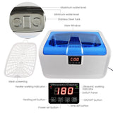 CE - 7200A_EU CE - 7200A Stainless Steel 2.5L Ultrasonic Cleaner Heater Jewelry Watches Dentures w/ Timer 110V or 220V - Gain Express