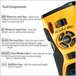 CK - 109_yellow CK - 109_yellow 5in1 Distance Meter Stud Metal Live Wire Detector & Laser Marker - Gain Express