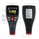 CTM - 276 CTM - 276 Professional Thickness Meter Gauge Digital HD Colored Display Car Paint Coating Tester 0~1500um/0~59mil/0~1.5mm Measurement Range Data Storage Automatic Screen Rotation Automotive Tool - Gain Express