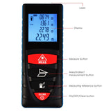 DIS - 209 DIS - 209 40M (131ft) Digital Laser Distance Meter Measuring Device D8 Rangefinder Measure Telemetro Range Finder with Backlit LCD Screen, Single - distance/ Continuous Measurement Area Pythagorean Modes, +/ - 1.5mm High Accuracy - Gain Express