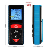 DIS - 209 DIS - 209 40M (131ft) Digital Laser Distance Meter Measuring Device D8 Rangefinder Measure Telemetro Range Finder with Backlit LCD Screen, Single - distance/ Continuous Measurement Area Pythagorean Modes, +/ - 1.5mm High Accuracy - Gain Express