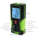 DIS - 60 DIS - 60 Digital Laser Distance Meter 40m (131ft) Handheld Range Finder Area & Volume Measuring Tools Meter Tester with Backlight and Spirit Bubble Level, ±1mm accuracy - Gain Express