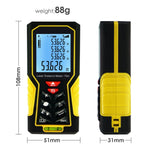 DIS - 61 DIS - 61 Digital Laser Distance Meter 70m (229ft) Handheld Range Finder Area & Volume Measuring Tools Meter Tester with Backlight and Spirit Bubble Level, ±1mm accuracy - Gain Express