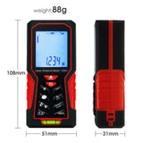 DIS - 62 DIS - 62 Digital Laser Distance Meter 100m(328ft) Handheld Range Finder Area & Volume Measuring Tools Meter Tester with Backlight and Spirit Bubble Level, ±1mm accuracy - Gain Express