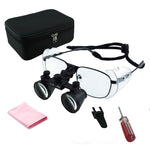 DL - 025 DL - 025 2.5x Magnification Dental Loupes, Galilean Style Titanium Frame, Dental Surgical Medical Binocular, 100mm Field of View + 90mm Depth of Field +420mm Working Distance, Flip - Up Function Flexible Optical Glass Loupe Dentistry - Gain Express