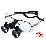 DL - 025 DL - 025 2.5x Magnification Dental Loupes, Galilean Style Titanium Frame, Dental Surgical Medical Binocular, 100mm Field of View + 90mm Depth of Field +420mm Working Distance, Flip - Up Function Flexible Optical Glass Loupe Dentistry - Gain Express