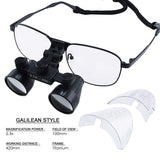 DL - 025 DL - 025 2.5x Magnification Dental Loupes, Galilean Style Titanium Frame, Dental Surgical Medical Binocular, 100mm Field of View + 90mm Depth of Field +420mm Working Distance, Flip - Up Function Flexible Optical Glass Loupe Dentistry - Gain Express