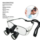 DL - 035 DL - 035 3.5x Magnification Dental Loupes, Galilean Style Titanium Frame, Dental Surgical Medical Binocular, 60mm Field of View + 55mm Depth of Field +420mm Working Distance, Flip - Up Function Flexible Optical Glass Loupe Dentistry - Gain Express