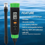 DOM - 383 DOM - 383 Digital Rechargeable DO Meter Dissolved Oxygen Tester with Floating Probe Long Cable Electrode, ATC - Gain Express