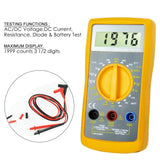 E04 - 009 E04 - 009 Digital Multimeter 1999 Counts ACV DCV DC Current Diode Battery Tester Meter LCD Display CE Marking - Gain Express