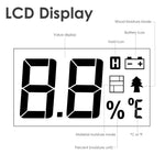 E04 - 015 E04 - 015 Digital Wood & Building Material Moisture Meter Tester w/ LED Indicator, Sawn Timber Cardboard Paper Mortar Concrete Plaster Environment Temperature, for Woodworking Woodworker Handcrafter - Gain Express