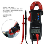 E04 - 032 Digital Clamp Meter Multimeter DC AC Voltage Current Resistance Diode Continuity Tester LCD Display - Gain Express