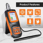 EMF - 456 Gauss Meter Portable Tesla Meter Gaussmeter 0~2500 mT Surface Magnetic Field Tester High Precision Hall Sensor ±1% Accuracy with Data Record Function - Gain Express