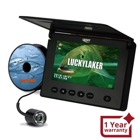 FF - 180AR FF - 180AR LUCKY Underwater Camera Fish Locator Finder Sun - Visor Liftable Protective Cover, 120° Wide Angle 20M Cable Length 4 IR LED 4.3" Display Video & Photo Capture Rechargeable - Gain Express