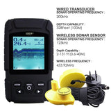 FF - 718LI FF - 718Li LUCKY Rechargeable Waterproof 2 - in - 1 Fish Finder Fishfinder Sonar Transducer 328ft / 100m depth and 180m coverage , Wired & Wireless Sensor Amateur, Professional Fishermen , Fishing Enthusiast - Gain Express