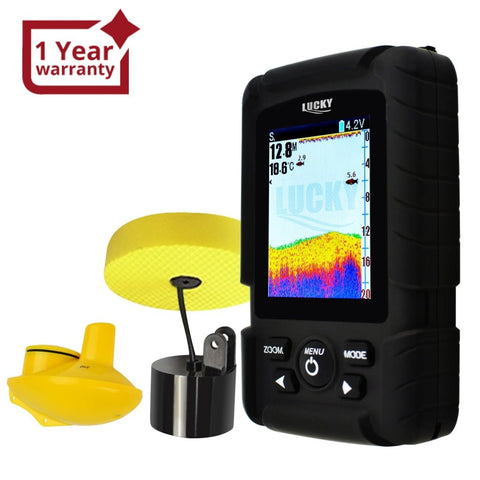 FF - 718LIC FF - 718LIC 2 - in - 1 LUCKY Fishfinder Wireless/Wired Sensor English/Russian Menu 328ft/100m Waterproof Monitor Rechargeable Battery - Gain Express