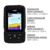 FF - 718LIC FF - 718LIC 2 - in - 1 LUCKY Fishfinder Wireless/Wired Sensor English/Russian Menu 328ft/100m Waterproof Monitor Rechargeable Battery - Gain Express