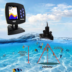 FF - 918_CWLS FF - 918_CWLS LUCKY Color Display Boat Fish Finder Wireless Remote Control 300m/ 980ft Fishing Wireless Operating Range, 100m Depth Range, With Zoom Function, Shallow & Fish Alarm, Salt & Fresh Water, Ocean, Sea, River, Lake, Icy Water - Gain Express