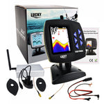 FF - 918_CWLS FF - 918_CWLS LUCKY Color Display Boat Fish Finder Wireless Remote Control 300m/ 980ft Fishing Wireless Operating Range, 100m Depth Range, With Zoom Function, Shallow & Fish Alarm, Salt & Fresh Water, Ocean, Sea, River, Lake, Icy Water - Gain Express