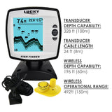 FF - 918N2 FF - 918N2 LUCKY 2 - in - 1 Fish Finder 100m (Wired) / 45m (Wireless) Depth Sounder Sensor Transducer Fishfinder Fishing Detector Monitor - Gain Express