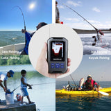 FFW - 335_EU FFW - 335 Fish Finder Wireless Sonar Sensor 125kHz Frequency 45 Meters / 147 Feet Depth Alarm Function and Large LCD Display - Gain Express