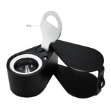 GEM - 247 GEM - 247 15x 21mm Optic Glass Loupe 6 LED & UV Light Magnifier Jeweler Foldaway Pocket Black Frame Triplet Lens Magnifying Gem Jeweler Mechanics Photographer Hobbyist Watchmaker - Gain Express