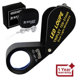 GEM - 247 GEM - 247 15x 21mm Optic Glass Loupe 6 LED & UV Light Magnifier Jeweler Foldaway Pocket Black Frame Triplet Lens Magnifying Gem Jeweler Mechanics Photographer Hobbyist Watchmaker - Gain Express