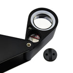 GEM - 247 GEM - 247 15x 21mm Optic Glass Loupe 6 LED & UV Light Magnifier Jeweler Foldaway Pocket Black Frame Triplet Lens Magnifying Gem Jeweler Mechanics Photographer Hobbyist Watchmaker - Gain Express