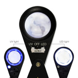 GEM - 247 GEM - 247 15x 21mm Optic Glass Loupe 6 LED & UV Light Magnifier Jeweler Foldaway Pocket Black Frame Triplet Lens Magnifying Gem Jeweler Mechanics Photographer Hobbyist Watchmaker - Gain Express