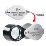 GEM - 395 GEM - 395 20x Magnification Mini Jewelry Loupe High - quality Hasting Loupe with Optical Glass Triplet Lens, Stainless Steel Body, and Foldaway Pocket Design – Ideal for Stamp & Coin Enthusiasts, Watch Repair, and Hobby Mechanics - Gain Express