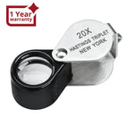 GEM - 395 GEM - 395 20x Magnification Mini Jewelry Loupe High - quality Hasting Loupe with Optical Glass Triplet Lens, Stainless Steel Body, and Foldaway Pocket Design – Ideal for Stamp & Coin Enthusiasts, Watch Repair, and Hobby Mechanics - Gain Express