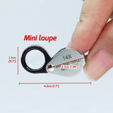 GEM - 403 GEM - 403 14x Magnification Hasting Jewelry Mini Loupe Optical Glass Triplet Lens Stainless Steel Body Foldaway Pocket Magnifying Tool Stamp & Coin Hobbyists Watch Repair Mechanic - Gain Express