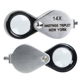 GEM - 403 GEM - 403 14x Magnification Hasting Jewelry Mini Loupe Optical Glass Triplet Lens Stainless Steel Body Foldaway Pocket Magnifying Tool Stamp & Coin Hobbyists Watch Repair Mechanic - Gain Express