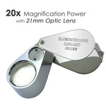 GM - 20XX GM - 20XX Mini 20x Magnifying Optical Glass LED Light Jeweler Loupe - Gain Express