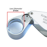 GM - 20XX GM - 20XX Mini 20x Magnifying Optical Glass LED Light Jeweler Loupe - Gain Express