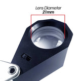 GM10 GM10 Mini 10X Jeweler Loupe Magnifier + 6 LED light, 21mm lens - Gain Express