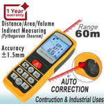 GM60D Professional 60m Laser Distance Meter w/ High Accuracy ±1.5mm - Gain Express