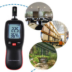 HTM - 278 Digital Humidity Temperature Meter Psychrometer Thermo - Hygrometer 999 Sets Data Storage with Dew Point and Wet Bulb Temperature Measurement Dual Display Portable Tester - Gain Express