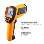 IR - G1350 IR - G1350 Digital 50:1 IR Laser Thermometer 0.1~1 EM Pyrometer 2462 °F - Gain Express