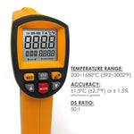 IR - G1650 Digital 50:1 Pro IR Thermometer 1650°C 3002°F Adjustable - Gain Express