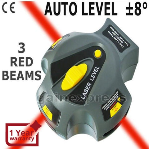 K01KC - 084Z K01CK - 0048G Auto Self Leveling Laser Level Marker 3 Beam Line Plumb - Gain Express