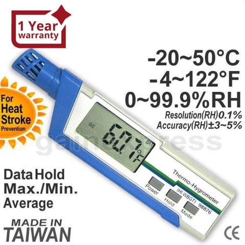 M0198876 M0198876 Pen Type Thermo Hygrometer Temperature RH Heat Index WGBT - Gain Express