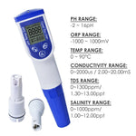 M0199720 M0199720 6 - in - 1 Water Tester Combo Pen pH, ORP, EC, TDS, Salinity, & Temperature - Gain Express