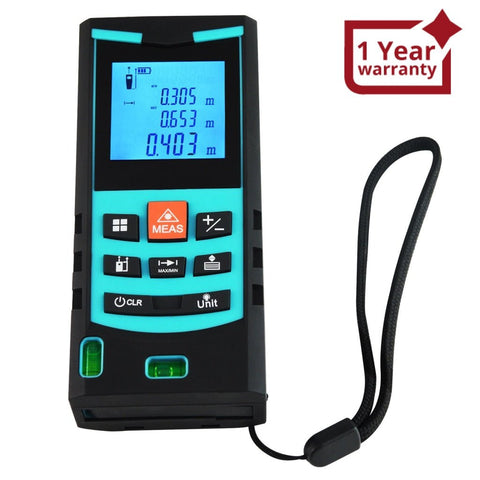 M04 - 004 M04 - 004 Handheld 100m Laser Distance Meter Area Volume Indirect Measure w/ Bubble Level - Gain Express