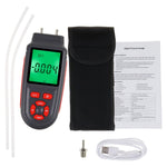 MAN - 346 Handheld Manometer Dual Differential Digital Gas Pressure Tester with Backlight 12 Selectable Units Air Pressure Gauge HVAC Tester with Data Storage Function - Gain Express