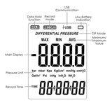 MAN - 37 MAN - 37 Digital Manometer with USB Interface, Differential Pressure Gauge, Air Pressure Testing Instrument Tester, 11 Measurement Units - Gain Express